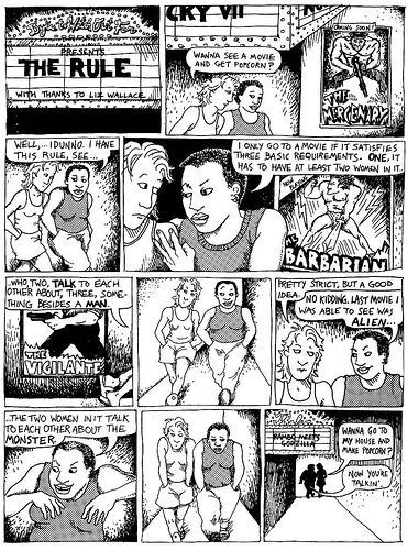 My drawing style is vaguely similar. Bechdel Test, Alison Bechdel, Patricia Arquette, Black Panthers, Kids Tv Shows, Women Talk, Kids Tv, Lara Croft, Comic Strip