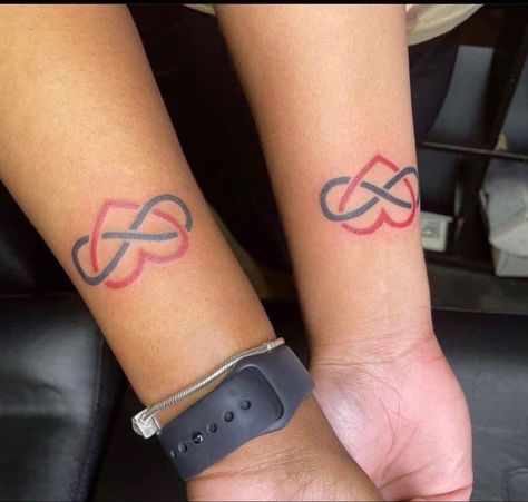 Mother And Daughter Matching Tattoos Black Women, Black Matching Tattoos Couples, Matching Tats For Black Couples, Girlfriends Matching Tattoos, Matching Tattoos Girlfriends, Tattoo Ideas Bf And Gf, Infinity Tattoo Couples Matching, Matching Tats For Couples Black, Black Couples Matching Tattoos