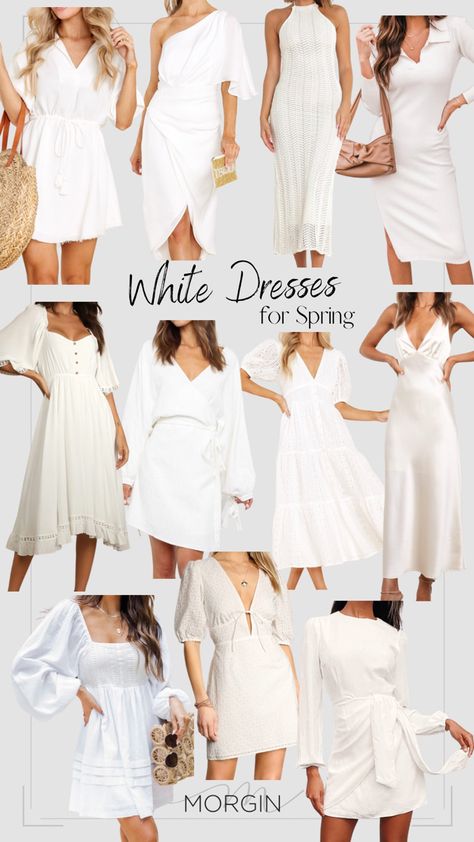 All White Garden Party Outfit, White Garden Party, White Dresses Summer, All White Party Outfits, White Party Outfit, Dresses For Spring, Color Outfits, All White Party, Theme Dress