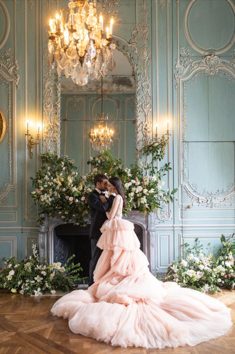 Château de Champlâtreux Elopement France Destination Wedding Princess Wedding Theme, Republic Womenswear, French Wedding Venues, Floral Palette, Midsummer Nights Dream Wedding, Wedding Arbors, French Chateau Wedding, Sweet 17, Floral Installation