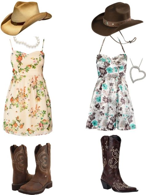 If only I looked cute in dresses....."Southern Summer" by jordan-30 on Polyvore Dresses And Cowboy Boots, Southern Summer, Cowgirl Dresses, Country Girls Outfits, Country Girl Style, Country Dresses, Country Fashion, Country Side, Tomboy Outfits