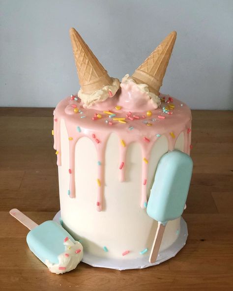 2 Tier Ice Cream Theme Cake, Ice Cream Truck Themed Birthday, I’ve Cream Themed Birthday Cake, Ice Cream First Birthday Cake, Pastel Ice Cream Cake, I’ve Cream Cone Cake, Birthday Cake Ice Cream Theme, Two Scoops Are Better Than One Birthday, Two Scoops Are Better Than One Twins