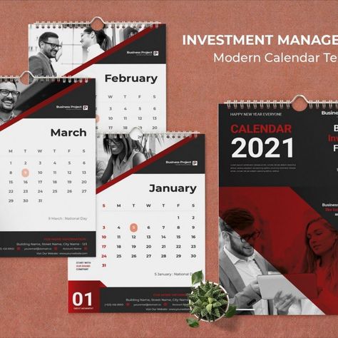 Invesment Management Calendar Portrait Planner Desktop Calendar Design, Desk Calendar Design, Modern Calendar, 3d Blender, Calendar Planner, Calendar Ideas, Desktop Calendar, Happy New Year Everyone, Desk Calendar