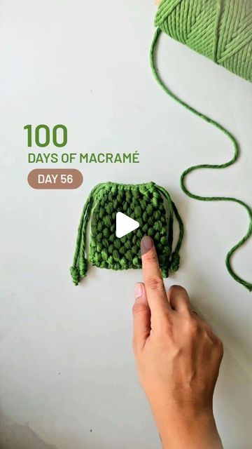 Agrima Wadhwa on Instagram: "100 Days of Macramé - Day 56 (PART 3)
Macramé Mini bag

Yarn - cotton single ply,  3mm
2 cords - 0.75m
14 cords - 1.5m

Knots used - double hitch knot

DM for workshops and products

#macrame ##macramemakers #macramelove #india #instagood #instagram #handmade #sustainability #macramekeychain #learnsomethingneweveryday #indian #artistsoninstagram #diy #macramecommunity #knots #explorepage #100daysofmacrame #india" Macrame Mini Bag, Hitch Knot, Macrame Mini, Learn Something New Everyday, Macrame Bag, Macrame Tutorial, 100th Day, 100 Days, Mini Bag