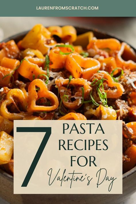 A zoomed in dish of heart-shaped pasta sits in a bowl Valentines Day Pasta, Recipes For Date Night, Heart Shaped Pasta, Romantic Dinner At Home, Valentines Food Dinner, Red Pasta, Kids Pasta, Pasta Noodle Recipe, Easy Pasta Dishes