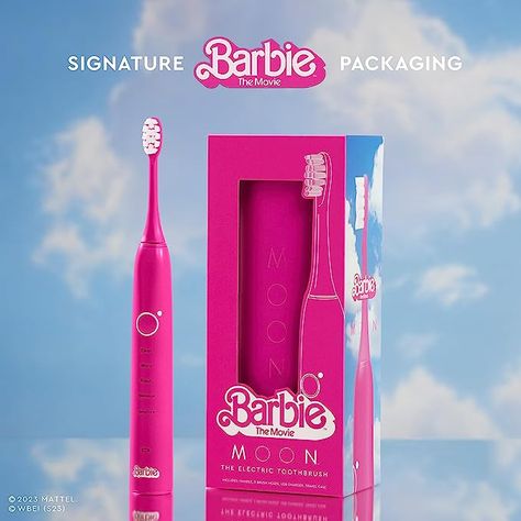 Pink Sonic, Barbie The Movie, Toothbrush Travel Case, Toothbrush Case, Sonic Electric Toothbrush, Sonic Electric, Travel Toothbrush, Sonic Toothbrush, Manual Toothbrush