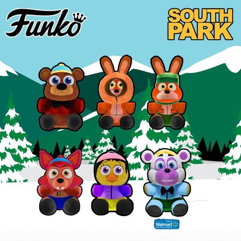 South Park X Fnaf, South Park Collection, South Park Official Art, South Park Fnaf, South Park Plushies, Chihiro Cosplay, Aphmau Fan Art, South Park Memes, North Garden