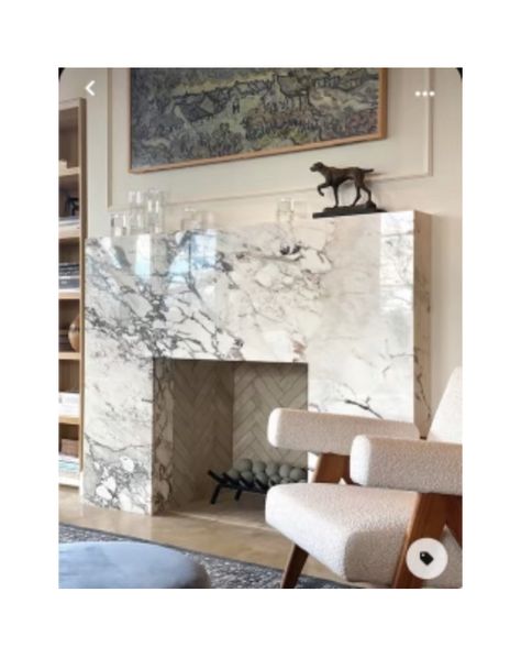 W Design Collective, Ranch Renovation, Fireplace Gallery, Marble Fireplace Surround, Fireplace Designs, Marble Fireplace, W Design, Fireplace Remodel, Home Fireplace