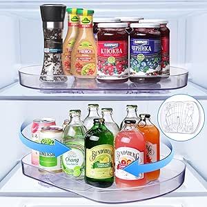 Lazy Susan Organizer, Fridge Organizers, Refrigerator Dimensions, Portable Furniture, Lazy Susan Organization, Fridge Kitchen, Cabinet Countertop, Vanity Makeup Table, Kitchen Pantry Cabinet