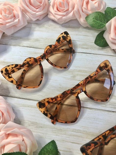 The Cutest Bridal Sunglasses to Wear for Your Bachelorette Party and Beyond - Your options for bride and bachelorette party sunglasses are practically limitless. Get your sass on with these playful styles. heart-shaped sunglasses in tortoiseshell print {Vonhart Vinyl} Cheetah Birthday Party, Bridal Party Sunglasses, Bridal Sunglasses, Wild Bachelorette Party, Bride Sunglasses, Bachelorette Sunglasses, Retro Bachelorette, Bachelorette Party Sunglasses, Palm Springs Bachelorette