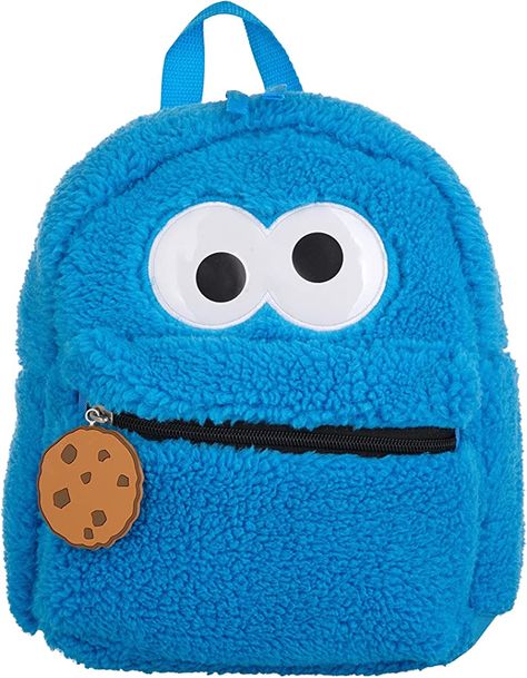 Amazon.com | Sesame Street Toddler Cookie Monster Backpack, Back to School Bookbag for Toddler, Plush Zippered Bag | Kids' Backpacks Toddler Cookies, Monster Backpack, Elmo And Cookie Monster, Sesame Street Cookies, Sesame Street Cookie Monster, Mini Mochila, Toddler Backpack, Plush Bags, Monster Birthday