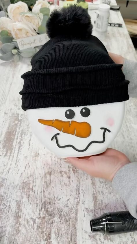 Barefoot&FreckledLLC | Tide Pod container snowman⛄️ | Instagram Tide Pod Christmas Craft, Snowman Tide Pod Container, Tide Pod Snowman, Coffee Creamer Bottle Crafts Christmas, Tide Pods Container Crafts Christmas, Pod Container Crafts, Tide Pods Container Crafts Ideas, Tide Pods Container Crafts, Coffee Creamer Bottle Crafts