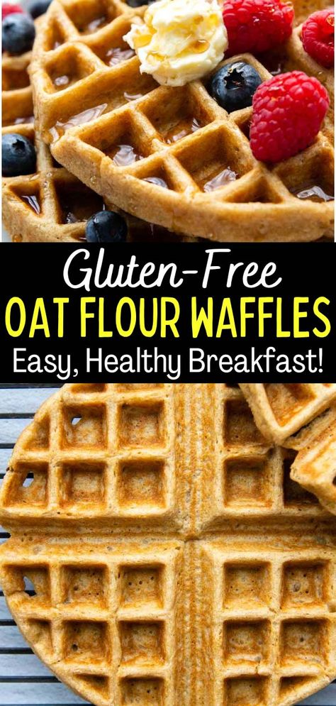 Oat Flour Waffles, Sugar Free Waffles, Dairy Free Waffles, Pancakes Banana, Waffle Recipe Healthy, Pancakes Protein, Easy Homemade Pancakes, Oat Flour Recipes, Pancakes Pancakes