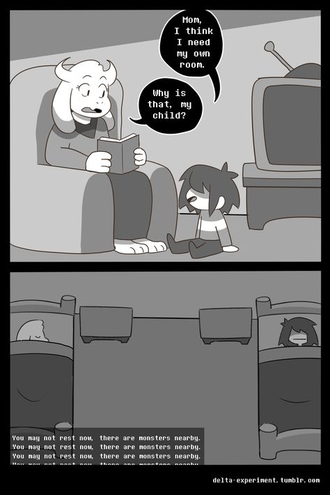 Deltarune Comics, Undertale Toriel, Cannot Sleep, Toriel Undertale, Kris Deltarune, Asriel Dreemurr, Something Funny, Delta Rune, Little Misfortune