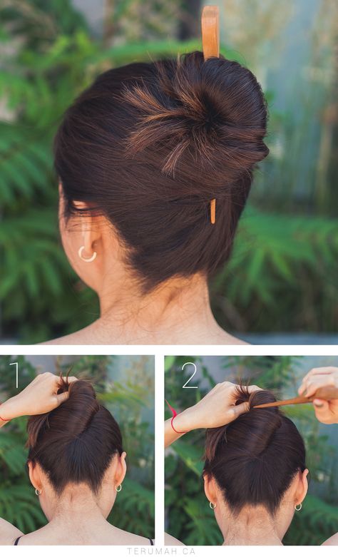 Chopstick Hairstyles, Easy Updos For Medium Hair, Chopstick Hair, Mega Hair, Up Dos For Medium Hair, Step By Step Hairstyles, Easy Updos, Sports Hairstyles, Athletic Hairstyles