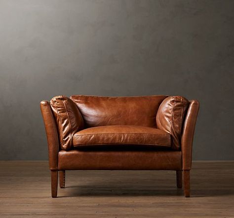 leather-armchair1 Brown Leather Chair, Brown Leather Chairs, Elegant Chair, Brown Living Room, Wooden Floor, Chaise Design, Leather Furniture, Leather Armchair, Sofas And Chairs