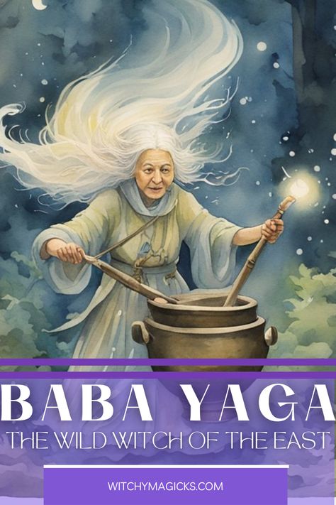 Delve into the enigmatic world of Baba Yaga, the wild witch of Slavic folklore. Explore her iconic imagery, including the mysterious chicken-legged hut and her trusty mortar and pestle.  #BabaYaga #SlavicFolklore #Witchcraft Gryla The Witch, Baba Yaga Art, Witchcraft Resources, Slavic Magic, Baba Yaga House, Wild Witch, Yule Traditions, Baba Jaga, Dark Goddess