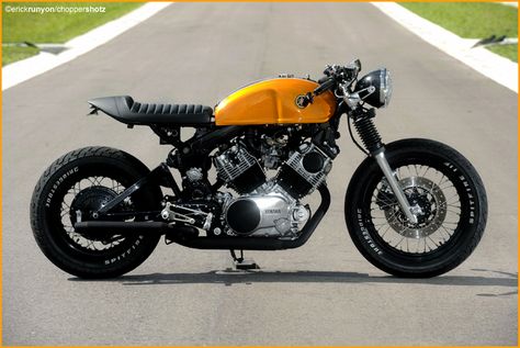 Cb 450 Cafe Racer, Moto Bobber, Virago Cafe Racer, Cafe Racer Helmet, Yamaha Cafe Racer, Cafe Racer Moto, Motos Yamaha, Yamaha Virago, Cafe Racer Girl