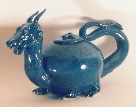 Dragon Teapot, Teapot Ceramic, Dragon Tea, Novelty Teapots, Blue Teapot, Teapots Unique, Tea Kettles, Ceramic Teapot, Coffee Pots