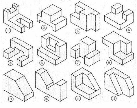 1000+ ideas about Isometric Drawing Exercises on Pinterest ... Isometric Drawing Examples, Sketching Exercises, Oblique Drawing, Isometric Drawings, Isometric Sketch, Technical Engineering, Isometric Drawing Exercises, Isometric Shapes, Isometric Paper