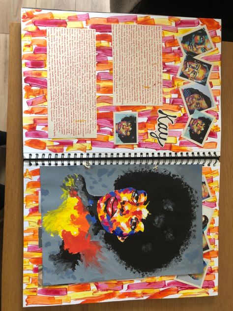 Identity Cover Page Art, Art Sketchbook Background Ideas, Layers Art Gcse Artists, Art Portfolio Backgrounds, Sketchbook Page Backgrounds, A Level Art Sketchbook Backgrounds, Art A Level Backgrounds, Textiles Background Sketchbook Ideas, A Level Art Coursework