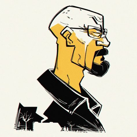 Heisenberg Drawing, Breaking Bad Art, Vector Portrait Illustration, White Cartoon, Armin Van Buuren, Valar Morghulis, Call Saul, Walter White, Better Call Saul