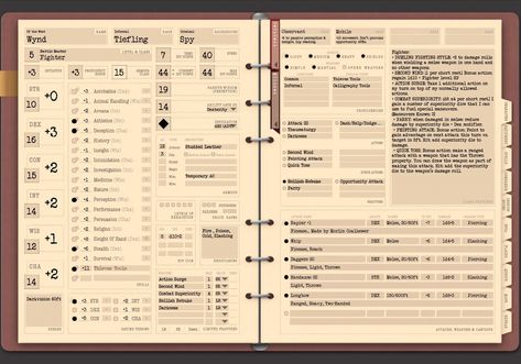 Dnd Character Notebook Ideas, Dm Notes Template, Dnd Journal Pages, Dnd Note Taking, Dnd Character Sheet Template Free, Dnd Character Sheet Printable, Rpg Journal, Dnd Sheet, D D Character Sheet