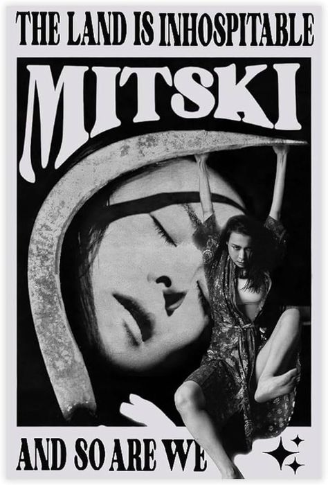 Amazon.com: Mitski Poster the Land is Inhospitable and so are We Album Vintage Wall Art Canvas Print BLack and White Aesthetic Wall Decor for Living Room: Posters & Prints Mitski Aesthetic, Mitski Poster, The Wombats, Aesthetic Wall Decor, Y2k Posters, Band Poster, Dorm Posters, Poster Room, Post Traumatic