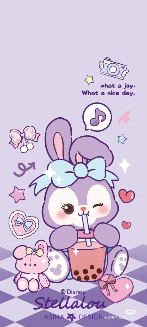 Stella Lou Drawing, Gelatoni Disney, Stella Lou, Rabbit Png, Rabbit Wallpaper, Duffy The Disney Bear, Baby Stella, Purple Bunny, Barbie Birthday Party