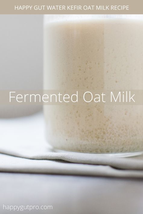 Have you tried oat milk before? We love this hardy milk, plus all the amazing probiotic benefits of fermenting it. You can use water kefir grains to ferment all your favourite non-dairy milks. To find more water kefir recipes like this go to happygutpro.com. Recipe and photo by Happy Gut. Oat Milk Kefir, Water Kefir Recipes, Microbiome Recipes, Recipes Using Coconut Milk, Milk Kefir Recipes, Gaps Diet Recipes, Water Kefir Grains, Fermented Drinks, Oat Milk Recipe