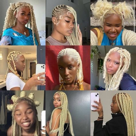 613 Braids Black Women, 613 Braids, Women Blonde Hairstyles, Blonde Hair Black Women, Senegalese Twist Style, Color Braids, Hair Black Women, Blonde Braids, Blonde Hairstyles