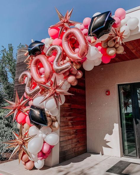 Balloon Therapy on Instagram: “Pink 2020 Grad Install 💖🎓✨” Pharmd Graduation, Pink Graduation Party, Grad Party Theme, High School Graduation Party Decorations, College Grad Party, Balloon Business, Backyard Graduation Party, Outdoor Graduation Parties, Outdoor Graduation