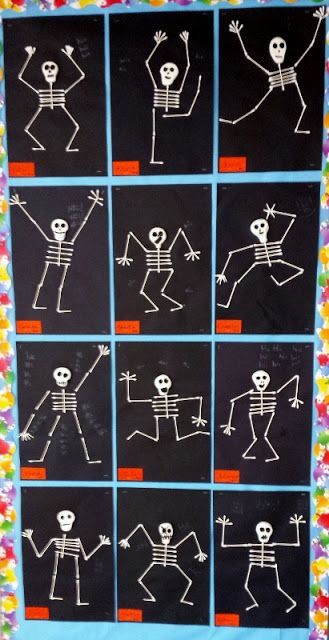 Skeleton Hiccups, Magic Skeleton, Halloween Art Projects, Model Magic, Halloween Classroom, Halloween Arts And Crafts, Halloween Preschool, Action Pose, Easy Halloween Crafts