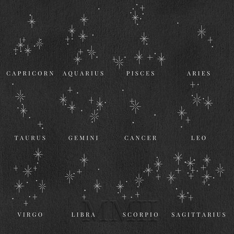 Constellation Libra Stars, Astrology Signs Constellations, Capricorn Tattoo Constellation Stars, Libra Star Tattoo Constellations, Gemini Zodiac Constellation Tattoo, Star Sign Tattoos Aries, Horoscope Stars Tattoo, Aquarius Tattoo Constellation Stars, Zodiac Sign Stars Tattoo