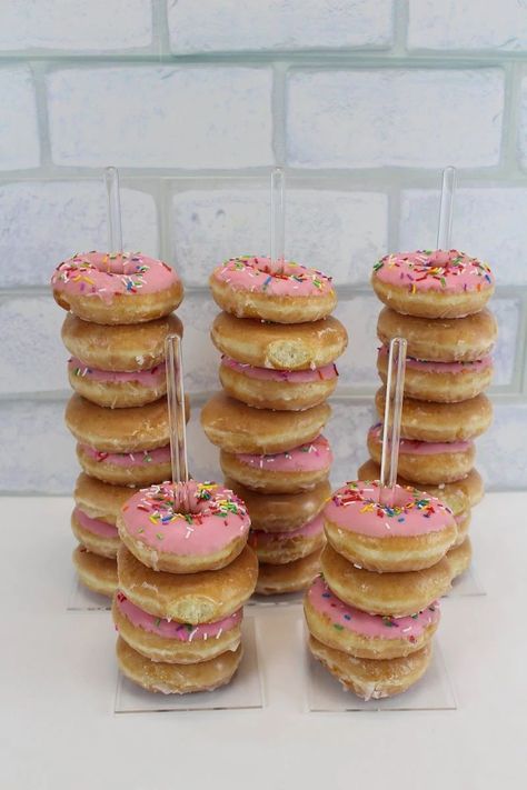 Acrylic Donut Stands for Wedding Donut Bar by Sydney Gray Studio - Now this wedding idea is yummy, wedding donut bars. Everything you need for the cutest donut bar at your wedding reception, bridal shower or bachelorette party, curated by The Garter Girl. #gartergirl #thegartergirl #weddingplanning #donutbar #donuts #weddingfood #weddingdessertbar Wedding Donut Bar, Donut Stands, Donut Bar Wedding, Donut Stand, Wedding Donuts, Donut Bar, Dessert Bar Wedding, Wedding Cake Alternatives, Sentimental Wedding