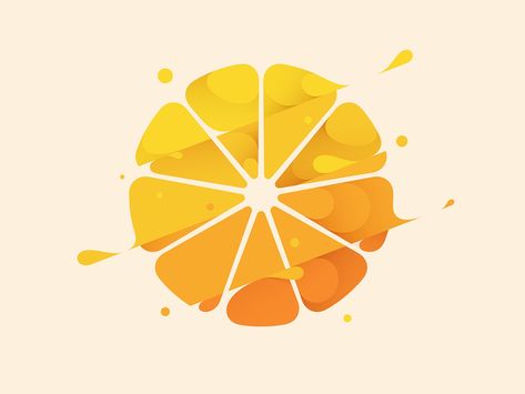 Lemon Logo, Fruit Logo Design, Logo Motion, Heart Graphics, Fruit Logo, Visual Metaphor, Orange Logo, Beautiful Logos, Orange Design