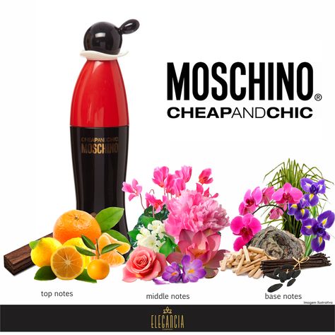 Moschino Cheap and Chic Perfume Suggestions, Chic Perfume, Perfume Notes, Top Perfumes, Fragrances Perfume Woman, Flower Scent, Beautiful Perfume Bottle, Moschino Cheap And Chic, Beautiful Perfume