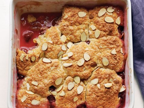 Grape-Almond Cobbler recipe from Food Network Kitchen via Food Network Grape Cobbler, Cobbler Topping, Berry Smoothie Recipe, Berry Pie, Cobbler Recipe, Cobbler Recipes, Eat Dessert First, Jam Recipes, Kitchen Food