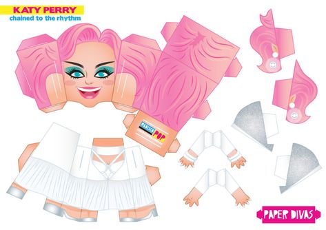 Katy Perry Chained To The Rhythm template Chained To The Rhythm, Paper Divas, Pop Singers, Paper Toys, Paper Doll, Piece Of Me, Katy Perry, Paper Dolls, Rock And Roll