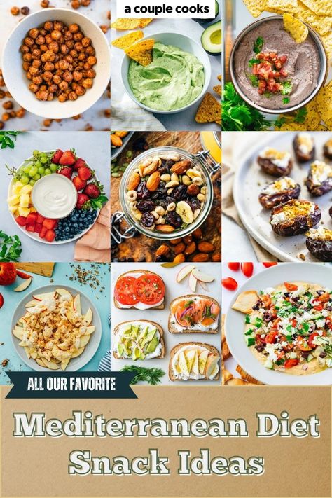 Beat hunger the Mediterranean way! Here's a guide to delicious and nutritious Mediterranean diet snacks packed with protein, healthy fats, and fiber to keep you satisfied between meals. #mediterraneandiet #mediterraneandietsnacks #snack #snackideas #easysnacks #easysnack #healthysnacks #healthysnack Mediterranean Diet Quick Recipes, Meditterean Diet Recipes Snacks, Medeteranian Diet Snacks, Mediterranean Snack Ideas Healthy, Snacks On Mediterranean Diet, Weight Watchers Mediterranean Diet, Snacks Mediterranean Diet, Healthy Food Mediterranean, Mediterranean Diet Pantry Staples