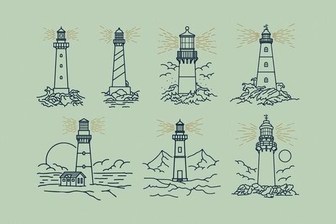 Lighthouse Outline Drawing, Minimalist Tattoo Lighthouse, Lighthouse Ship Tattoo, Maine Lighthouse Tattoo, Lighthouse Line Tattoo, Lighthouse Fine Line Tattoo, Fine Line Lighthouse Tattoo, Lighthouse Line Art, Lighthouse Drawing Sketch