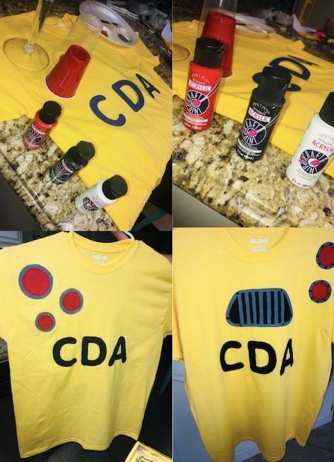 DIY CDA costume Cda Costume, Monsters Inc Costume Diy, Monsters University Costumes, Monsters Inc Halloween Costumes, Monsters Inc Decorations, Monsters Inc Halloween, Monsters Inc Baby Shower, Monsters Inc Baby, Homecoming Floats