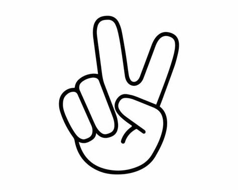 Peace Sign Outline, Peace Sign Printable, Peace Out Sign, Peace Sign Illustration, Peace Sign Svg, Peace Sign Symbol, Peace Fingers, Peace Sign Hand, Hand Signs