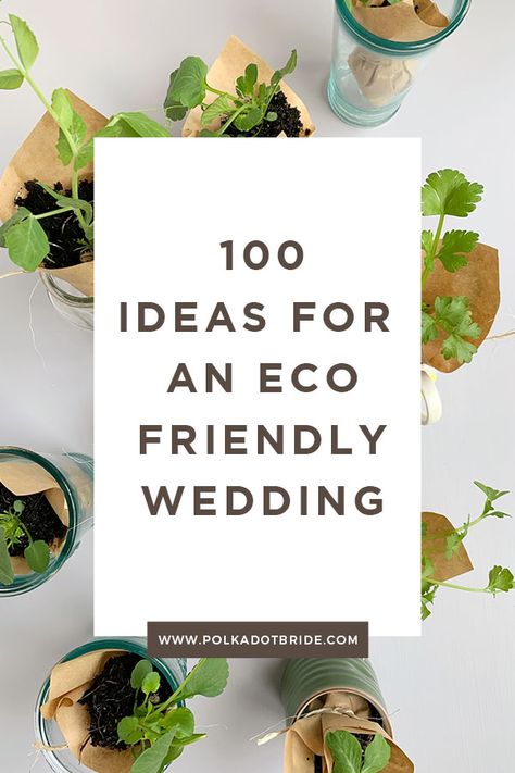 100 ideas for an eco-friendly, ethical and sustainable wedding day. Sustainable Wedding Decor, Eco Friendly Wedding Decor, Low Waste Wedding, Wedding Eco Friendly, Zero Waste Wedding, Eco Friendly Wedding Ideas, Sustainable Wedding Ideas, Eco Friendly Wedding Invitations, Eco Friendly Wedding Favors