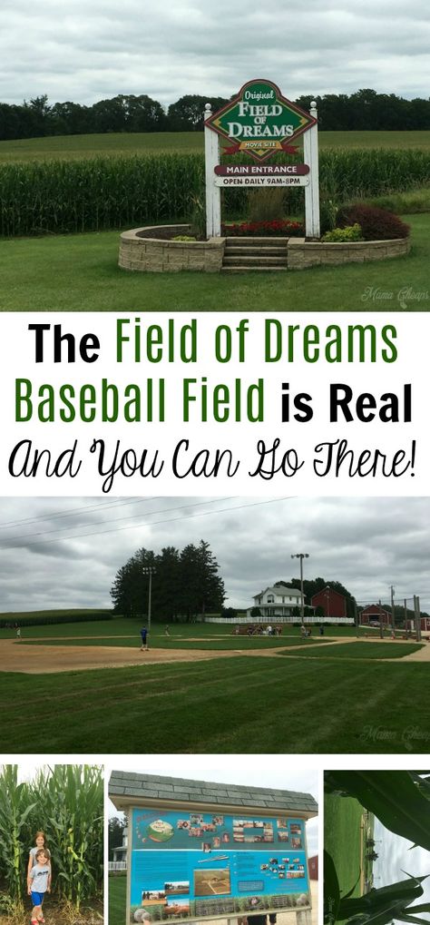 The Field of Dreams Baseball Field is REAL!!  Check out our visit: https://www.mamacheaps.com/2018/01/field-of-dreams-baseball-field.html Field Of Dreams Iowa, Field Of Dreams Party, Minnesota Summer, Calico Ghost Town, Yankees Baby, Moms Weekend, Galena Illinois, Chicago Trip, Stone Driveway