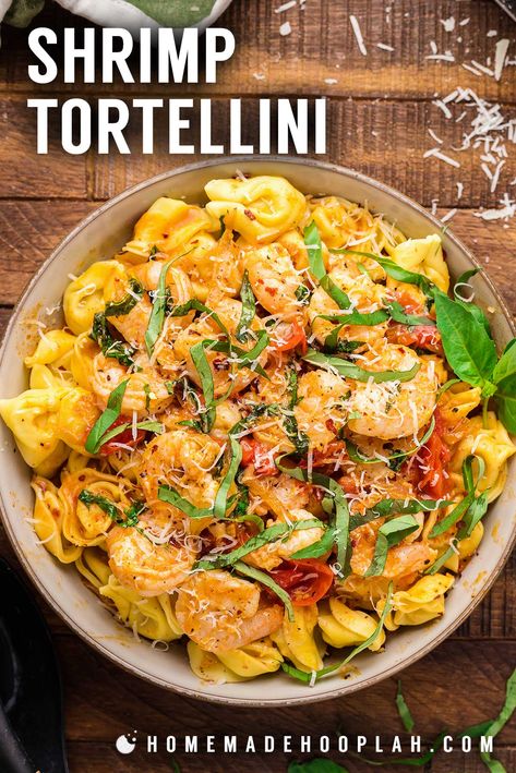 Shrimp Scampi Tortellini, Tortellini With Shrimp Recipes, Shrimp Tortellini Recipes Healthy, Shrimp With Tortellini Recipe, Easy Shrimp Tortellini Recipes, Tortellini Shrimp Recipes, Seafood Tortellini Recipes, Tortellini And Shrimp Recipes, Shrimp And Tortellini Recipes