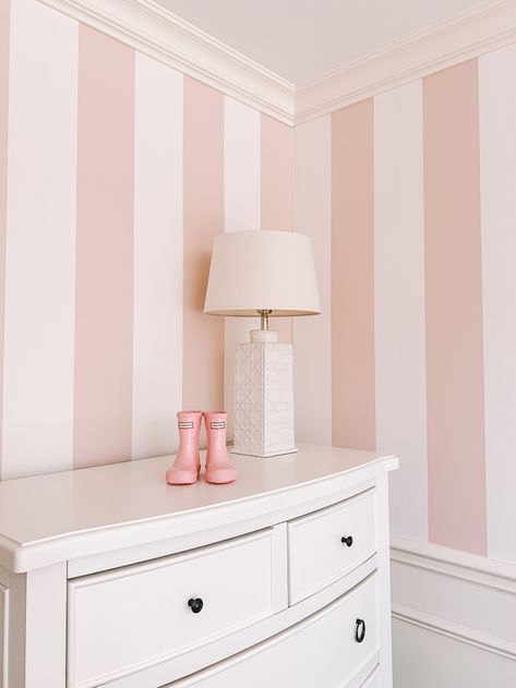 Plans for Lucy's Room - Preppy Little Girl's Room - Kelly in the City Room Preppy, Girls Room Paint, Wallpaper Design For Bedroom, Girls Room Wallpaper, Striped Room, Bedroom Wall Designs, Bedroom Wall Colors, Bedroom Wall Paint, Girl Bedroom Designs