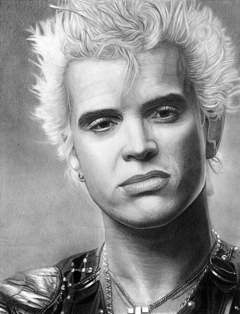 Billy Idol by SmoothCriminal73 on DeviantArt Music Artist Drawing, Idol Drawing, Music Paintings, Billy Joe Armstrong, Nostalgic Photos, Famous Music, Kneaded Eraser, Marilyn Monroe Art, Charcoal Portraits