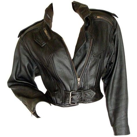 Cropped Motorcycle Jacket, 80s Cropped Jacket, Back Of Leather Jacket, Leather Jacket Fitted, 80s Biker Fashion, Cool Leather Jackets, Tight Leather Jacket, 1980s Leather Jacket, 80s Motorcycle