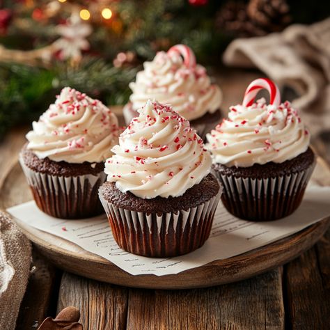 36 Must-Try Christmas Dessert Recipes - My Money Cottage Cupcake Swirl, Candy Cane Cupcakes, Peppermint Cupcakes, Cheese Cupcake, Cream Cheese Cupcakes, Chocolate Peppermint, Chocolate Cupcakes, Holiday Desserts, Cup Cakes